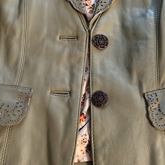 WILSON LEATHER NEW GREEN JACKET - Picture 13 of 13